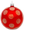 Christmas bauble red white dots