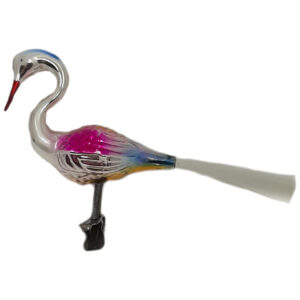 Glass bird with long beak