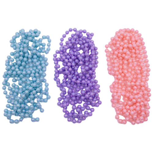 3 pastelfarbene Perlenketten