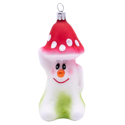 Weihnachtsschmuck Fliegenpilz mit Gesicht