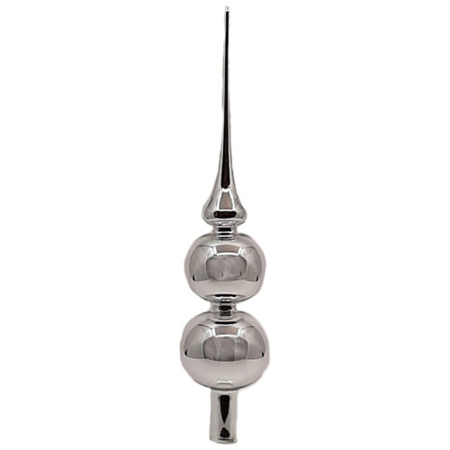 Christmas tree topper with 2 baubles