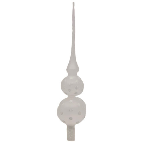 Christmas tree topper with 2 baubles