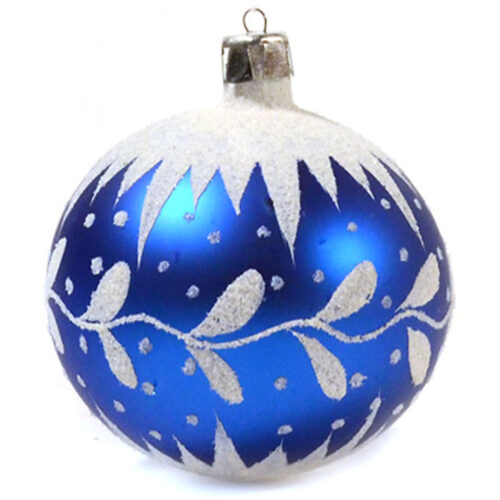 Ornamentkugel Blau