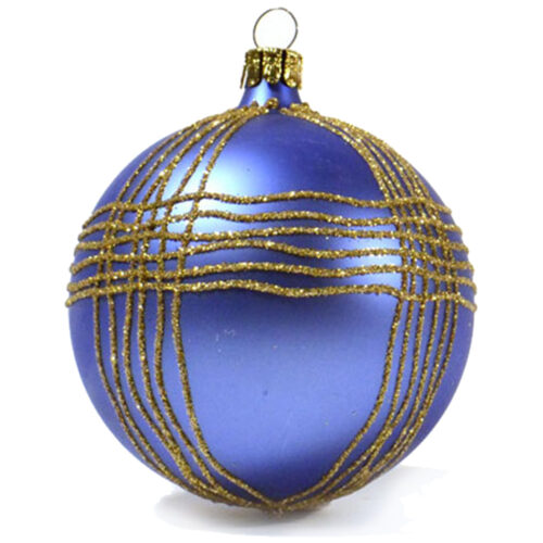 Ornamentkugel Blau