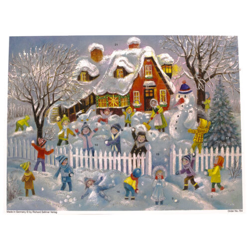 Advent calendar snowball game
