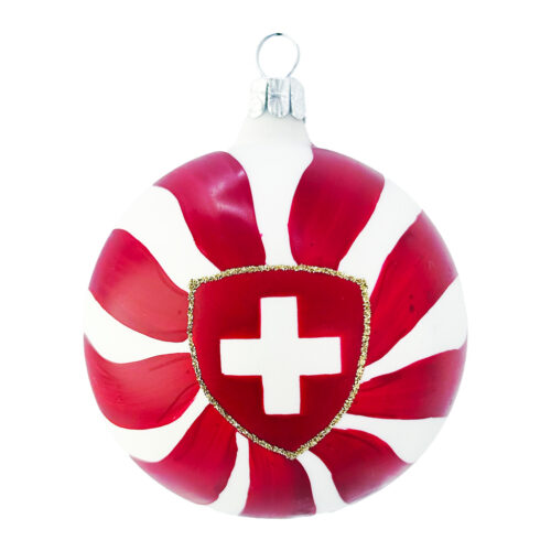 Schweizer Weihnachtskugel gestreift