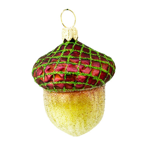 Weihnachtsschmuck glitzernde Eichel