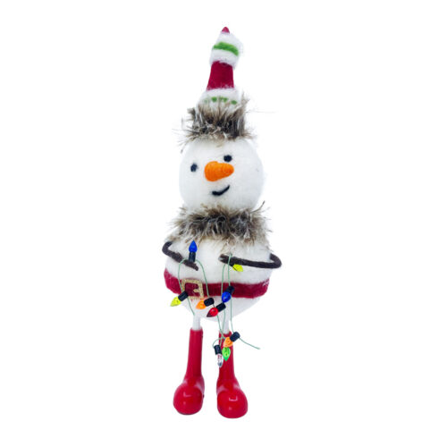 Schneemann mit Lichterkette